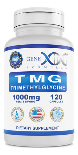 Suplemento Genex Tmg 1000mg Betaína Anidra 120 Cápsulas