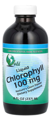 World Organic - Clorofila Líquida 100mg, 8 Onças Líquida