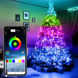 Cordão De Luz De Natal De 30m Com Controle Remoto Para Todos