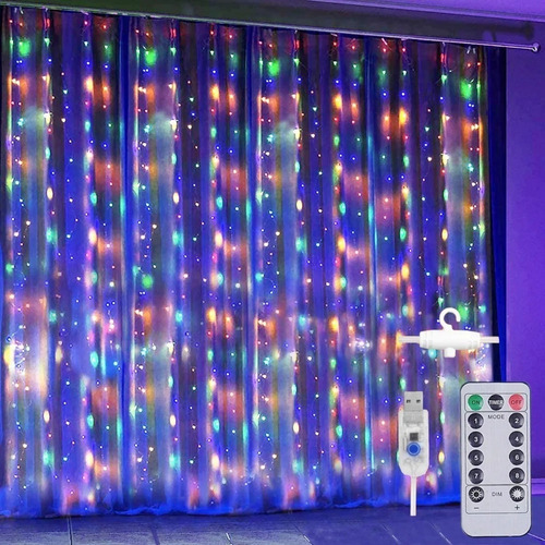. Série De Cortinas Led Light 3x3 Decoração De Jardim Ao Ar - Imagem 8