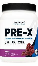 Pó Pré-treino Nutricost Pre-x Xtreme Grape 60 Porções - Imagem 2