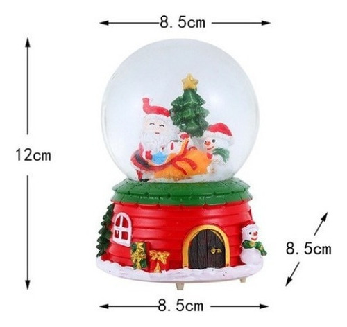 Decoração De Bola De Cristal De Natal Globo De Neve Decorati - Imagem 2