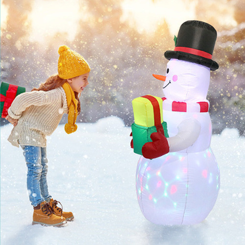 X Decorações Infláveis De Jardim De Boneco De Neve Com Luz - Imagem 7