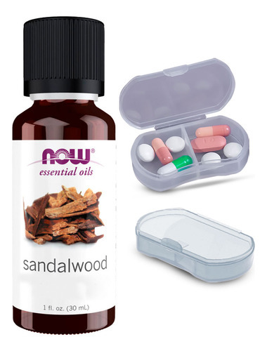 Now Foods Mistura De Óleo De Sândalo 30ml + Porta Cápsulas