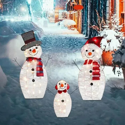I Decoração De Boneco Natal Art Decoração Jardim Brilhante - Imagem 4