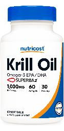 Suplemento De Óleo De Krill Nutricost 1000 Mg 60 Cápsulas Ge - Imagem 2