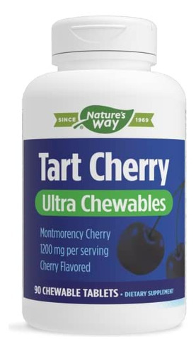 Natures Way Tart Cherry Ultra Mastigável, 1.200 Mg Por Porç