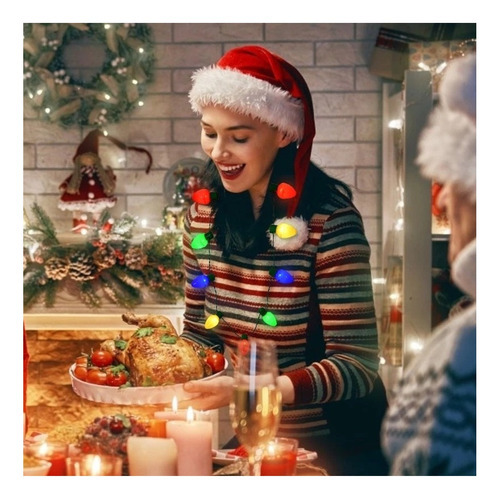 Colar De Luzes Led De Natal, 5 Peças, Com Corrente De Cor - Imagem 4