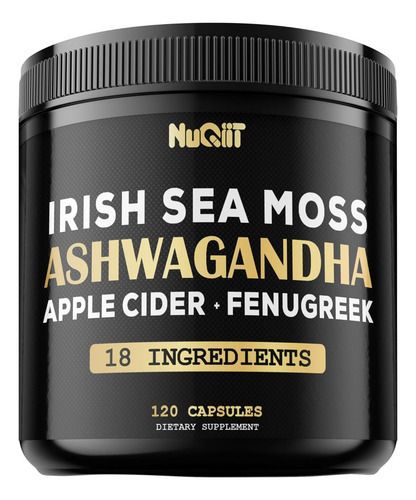 Nuqiit Organic Ashwangdha Capsules Mg Irish Sea Moss 3000mg