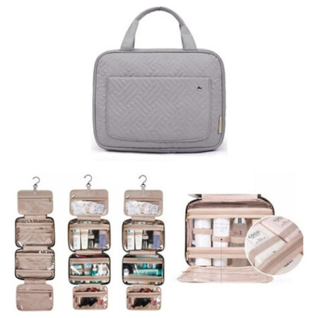 Necessaire Viagem Bolsa Travel Maquiagem Gancho Divisórias - Imagem 14