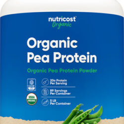 Proteína De Ervilha Em Pó Nutricost Organic 2,27 Kg Sem Sabo