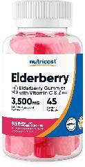 Suplemento De Gomas De Sabugueiro Nutricost Com Vitamina C E - Imagem 2