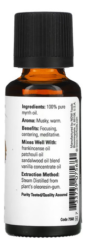 Óleo De Mirra Now Foods 30 Ml Produto Importado 3un - Imagem 3