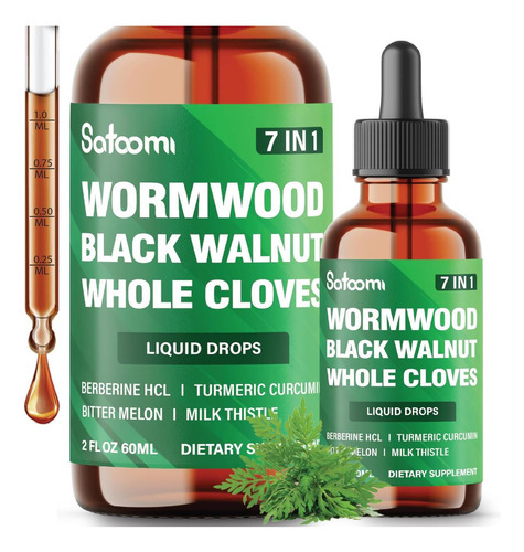7in1 Wormwood Liquid Cai Com Nogueira Preta, Cravo Inteiro,
