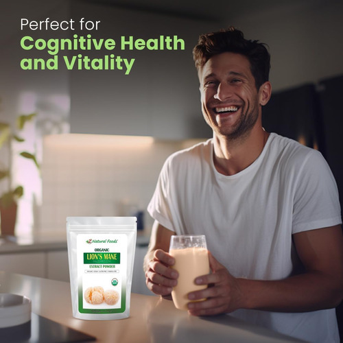 Z Natural Foods Pó De Extrato De Cogumelo Juba De Leão Orgân - Imagem 7
