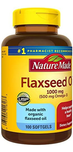 Óleo De Linhaça Nature Made 1000 Mg, Suplemento Dietético P - Imagem 6