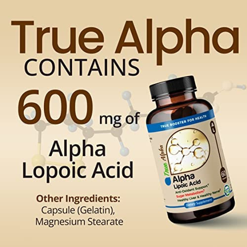 Truemed Alpha Lipoic Support Antioridant Sugar Metabolism Fí - Imagem 6
