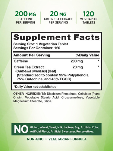 Pílulas De Cafeína Da Verdade Da Natureza | 220mg | Contagem - Imagem 2