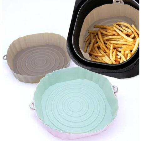 Assadeira Redonda De Silicone Para Substituição Da Air Fryer — foto 3 Assadeira Redonda De Silicone Para Substituição Da Air Fryer — foto 3