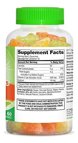 21st Century Vitajoy Daily C 250 Mg Gomas, Frutas Cítricas, - Imagem 5