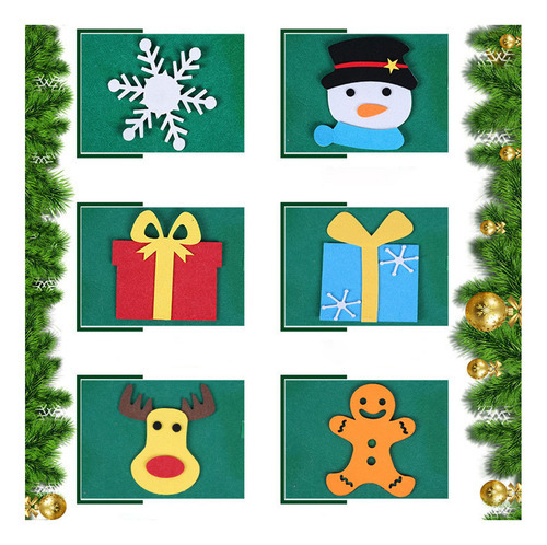 Árvore De Feltro Diy De 43 Polegadas Com Ornamentos Removíve - Imagem 5