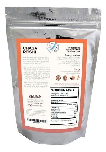 Chá Baikal Chá Chaga Reishi Chá Chaga Selvagem Com Reishi - - Imagem 8