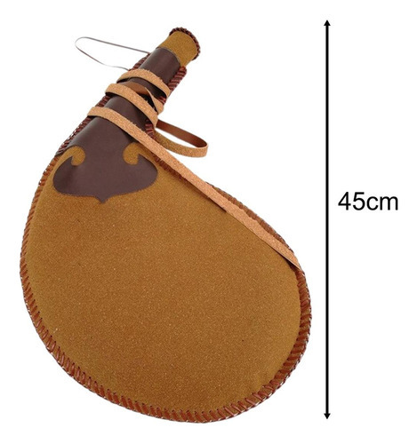 Bota Saco Garrafa Bolsa Compacto Leve Odres De 45cm Marrom - Imagem 2