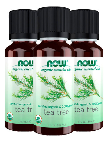 Óleo De Tea Tree Puro Now Foods 30 Ml Orgânico Importado 3un