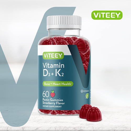Gomas De Vitamina D3 + K2 - 1000 Ui De Vitamina D3 + 100 Mcg - Imagem 3
