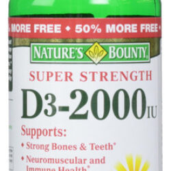 Natures Bounty, D 2000 Iu Softgels, 150 Count