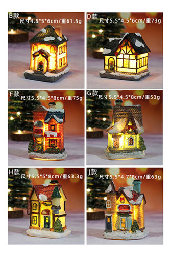 6 Peças Light Up Christmas Decoration Led Miniature Home - Imagem 7