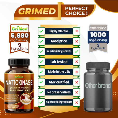 Nattokinase 8.800mg X8 Power Com Quercetina, Coq10, Zinco, B - Imagem 2