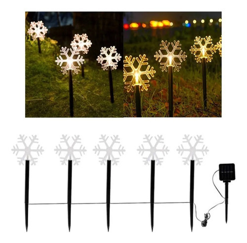 Luzes Estrelas Natal Energia Solar Levou Ao