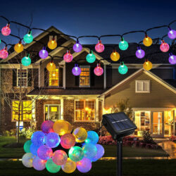 Novo Solar Luzes Para Jardim, 12m Decoração 100 Bolas 8