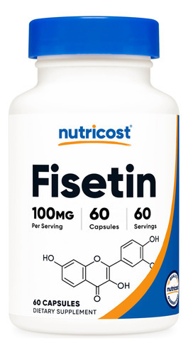 Suplemento Nutricost Fisetina Em Cápsulas 100mg, 60 Cápsulas