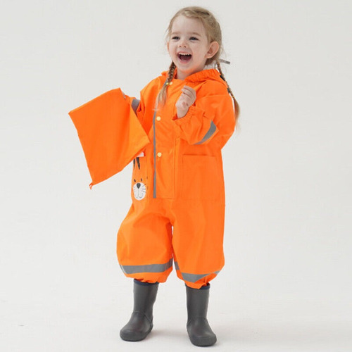 Capa De Chuva Infantil Capa Impermeável Poncho Fato De Chuva - Imagem 4