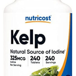 Comprimidos Nutricost Kelp, 325 Mcg De Iodo, 240 Comprimido