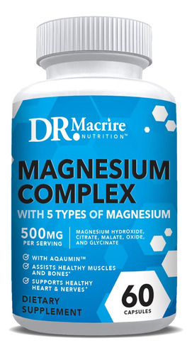 Dr. Complexo De Magnésio Macrire Nutrition 500 Mg, Citrato D