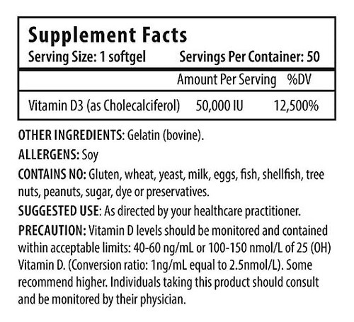 Prohealth Vitamin D3 50.000 Ui, 50 Cápsulas Moles) Ajuda A I - Imagem 2