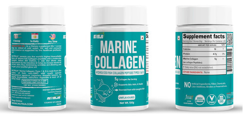 Peptídeos De Colágeno Marinho Nutrija - Colágeno De Peixe Hi - Imagem 3