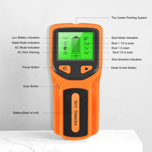 Detector De Stud Finder Wall Scanner Eletrônico Stud Hd Lcd - Imagem 3