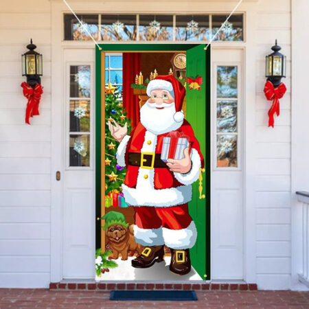Novo L 2) Banner De Decoração De Capa De Porta De Natal - Imagem 6