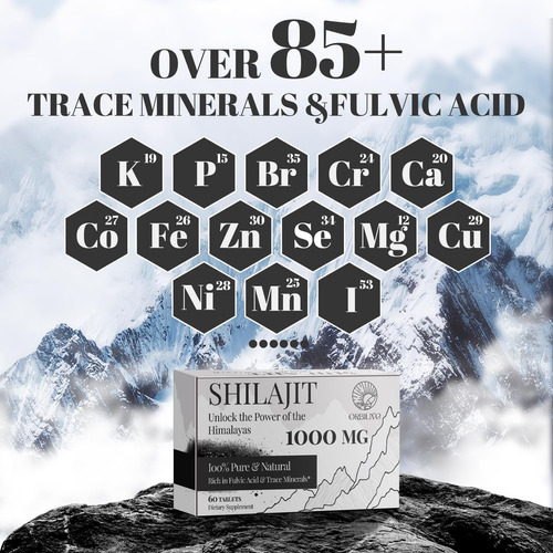Comprimidos De Shilajit De 30.000 Mg, 100% Shilajit Puro Org - Imagem 6