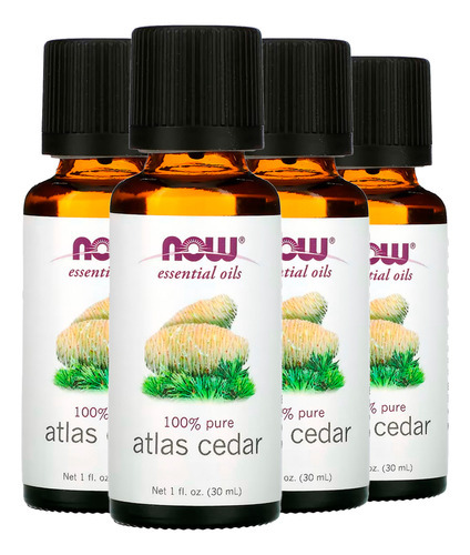 Óleo De Cedro Atlas Now Foods 30ml Puro Importado 4un