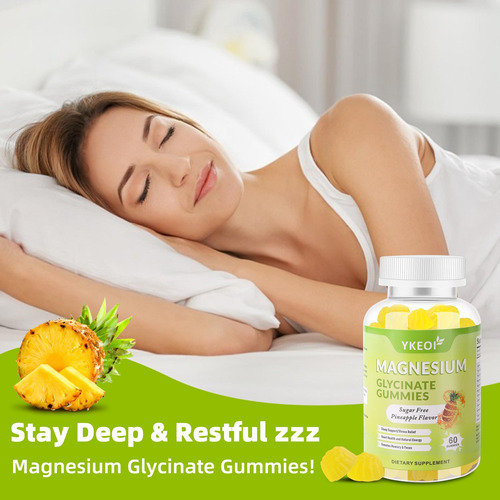 Gommias De Glicinato De Magnésio Ykeoi 500 Mg, Complexo De M - Imagem 7