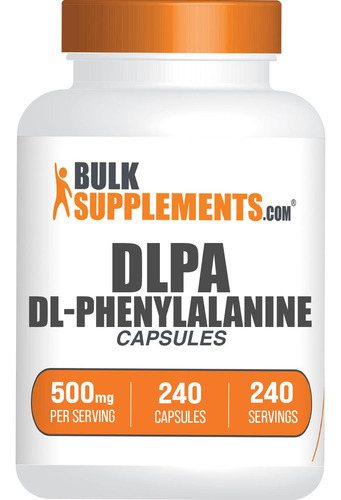 Suplemento Bulksupplements.com Dl-fenilalanina 500 Mg 240 Ca