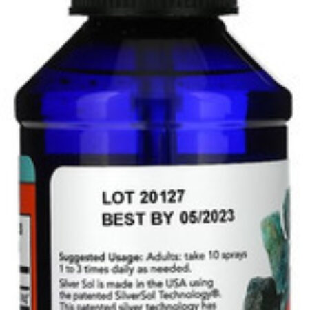 Silver Sol Líquido 50mcg Now Foods 118ml Importado - Imagem 3