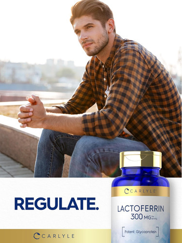 Suplemento De Lactoferrina Carlyle | 300mg | 60 Cápsulas | N - Imagem 6