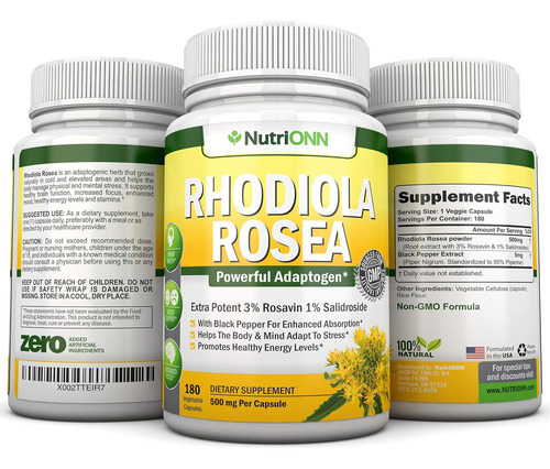 Nutrionn Rhodiola Rosea - 500mg - 180 Cápsulas Veganas - 3% - Imagem 6