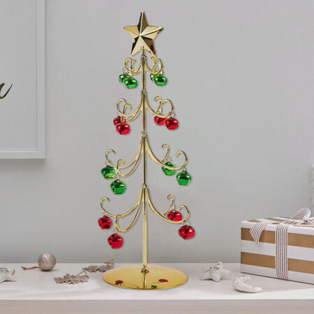 Decoração De Natal: Mesa, Árvore De Metal, Ferro Forjado, Or - Imagem 5